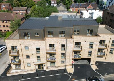 26no New Flats and works to widen the highway; High Street, Addlestone, Surrey